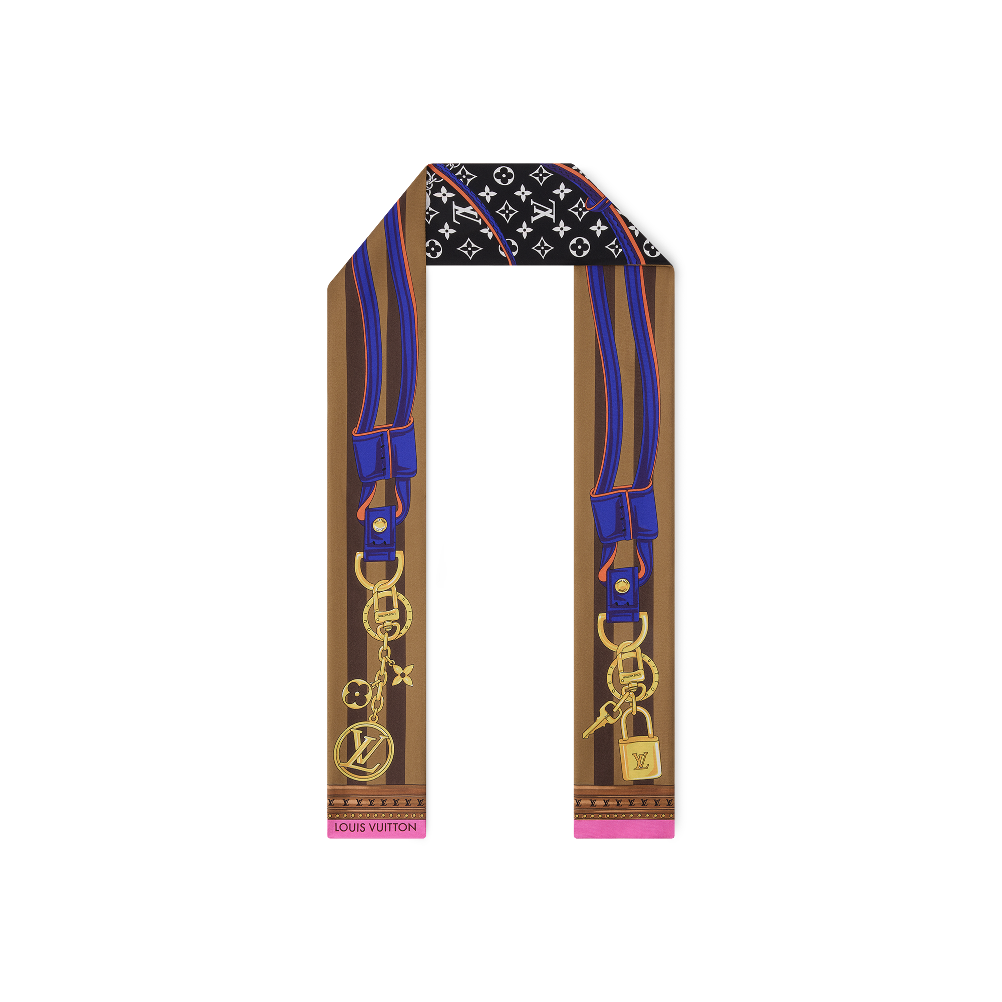 ウィメンズ シルクスカーフ&バンドー - ブラック（黒）｜ルイ